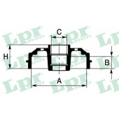 Тормозной барабан LPR S70703CA / 7D0703CA