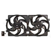 Вентилятор радиатора ДВС ВАЗ 2123 Нива Шевроле без резистора с кожухом 2 вентилятора <b>LUZAR LFK 0124</b>