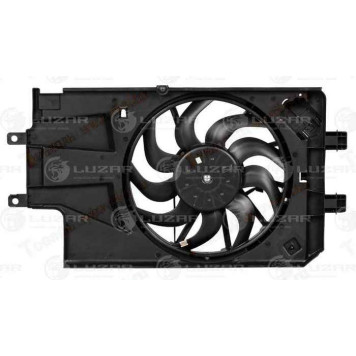 Вентилятор охлаждения двигателя ВАЗ 2190 Гранта нового образца (без кондиционера) с кожухом <b>LUZAR LFK 0193</b>