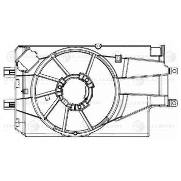 Кожух вентилятора охлаждения ВАЗ 2190 Гранта тип KDAC <b>LUZAR LFS 0194</b>-2
