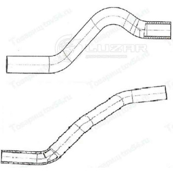 Патрубки отопителя LADA Largus дв Р3М 1,6 8V (2шт) <b>LUZAR LPKh 0117</b> 8450009491, 450009492