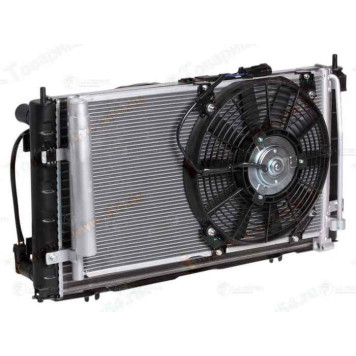 Радиатор охлаждения ВАЗ 2170 Приора блок (радиатор+кондиционер+вентилятор) тип Panasonic <b>LUZAR LRK 01272</b>