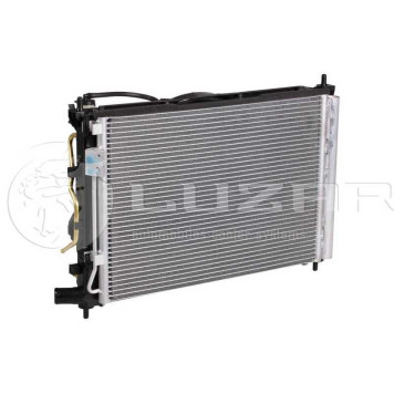 Блок охл. (радиатор+конденсер+вентилятор) для а/м Hyundai Solaris/Kia Rio (10-) AT <b>LUZAR LRK081L4</b>