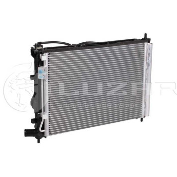 Блок охл. (радиатор+конденсер+вентилятор) для а/м Hyundai Solaris/Kia Rio (10-) MT <b>LUZAR LRK08L4</b>