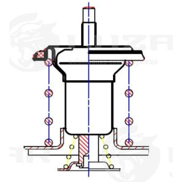 Термостат ВАЗ 2110-2112 инж., 1118, 2170 (термоэлемент н.о.) 85 град. <b>LUZAR LT 01183</b>-1