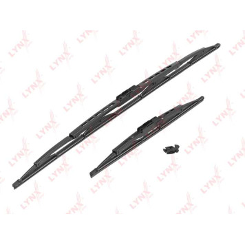 'каркасная щетка стеклоочистителя (2шт.) 650мм/26''+350мм/14'' подходит для FIAT Sedici 06-14, HONDA Jazz(GD/GE) 06>, HYUNDAI Elantra(MD) 10> / i30(GD) 11> / Santa Fe(DM) 12>, KIA Ceed(JD) 12> ' <b>LYNXAUTO 6535LR</b>