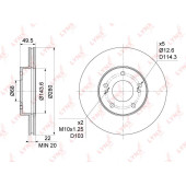 Диск тормозной передний (280x22) подходит для NISSAN Maxima(A32) 2.0 94-00 <b>LYNXAUTO BN-1106</b>