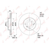 Диск тормозной передний (255x20) подходит для TOYOTA Yaris(P10) 1.0-1.5 99-05 / Yaris Verso 1.3-1.5 99-05 / Echo 1.5 03-05 / Probox/Succeed 1.5 02-14 / Vios 1.5 02-08 <b>LYNXAUTO BN-1156</b>