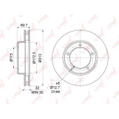 Диск тормозной передний (313x32) подходит для TOYOTA Land Cruiser(100) 4.2D-4.7 98-07, LEXUS LX470 98-09 <b>LYNXAUTO BN-1175</b>