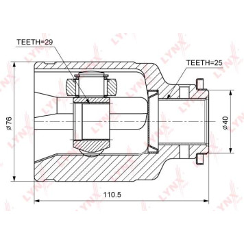ШРУС внутренний LYNXauto CI-7105 (Subaru Legacy Lanc/BH9)-1