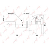 Шрус наружный подходит для NISSAN Teana(J31) 2.0-2.3 03-08 / Juke 1.6 10> / Serena(C25) 2.0 05-10 <b>LYNXAUTO CO-3915</b>