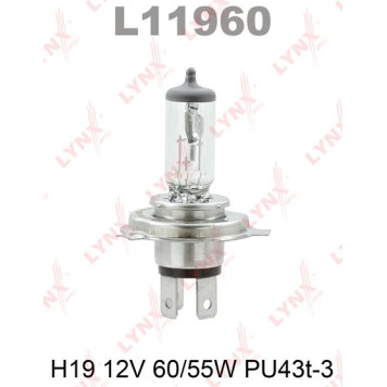 Лампа H19 12V 60/55W PU43t-3 <b>LYNXAUTO L11960</b>