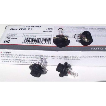 Лампа накаливания 12В 1.2Вт LYNXauto L13506D-1