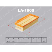 Фильтр воздушный подходит для RENAULT Duster 1.6 15>, LADA Vesta 1.6 15> / Xray 1.6 16> <b>LYNXAUTO LA-1900</b>