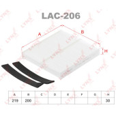 Фильтр салонный LYNXauto LAC-206