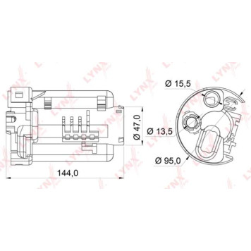 Фильтр топливный LYNXauto LF-165M-1