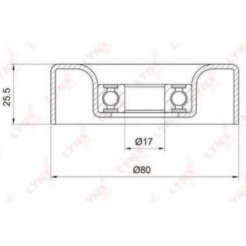 Ролик натяжной навесного оборудования LYNXauto PB-5002-1