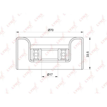 Ролик натяжного механизма / приводной подходит для TOYOTA Land Cruiser Prado(120/150) 2.7 02> / Hiace 2.7 03-13 / Hilux 2.7 02-09 <b>LYNXAUTO PB-5380</b>