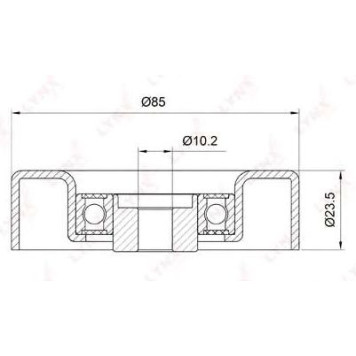 Паразитный / ведущий ролик поликлинового ременя LYNXauto PB-7030-2