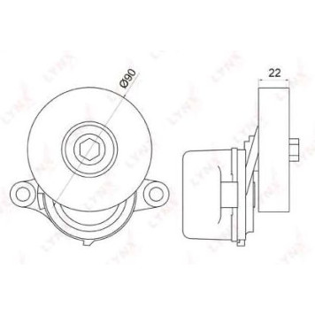 Натяжитель ремня LYNXauto PT-3042-2
