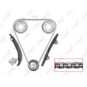 Комплект цепи грм подходит для FORD Transit 2.2D FWD 06-14 / Transit/Tourneo Custom 2.2D 12> <b>LYNXAUTO TK-0014</b>