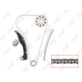 Комплект цепи грм подходит для TOYOTA Yaris(P90/P13) 1.0 05> / Aygo 1.0 05>, CITROEN C1 I-II 1.0 05>, PEUGEOT 107 1.0 05> / 108 1.0 14> (для двс 1KR) <b>LYNXAUTO TK-0034</b>