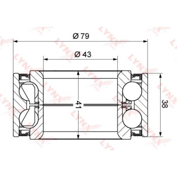 Комплект подшипника ступицы колеса LYNXauto WB-1123-1