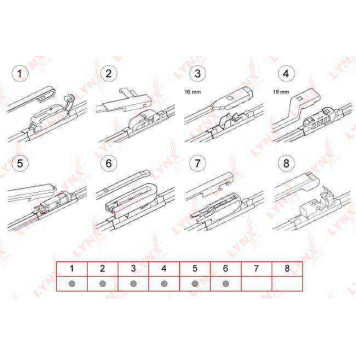Щетка стеклоочистителя бескаркасная LYNXauto XF600-6