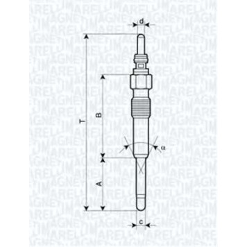 Свеча накаливания MAGNETI MARELLI UC61A / 062900085304