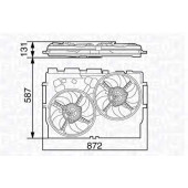 Вентилятор охлаждения двигателя MAGNETI MARELLI MTC582AX / 069422582010