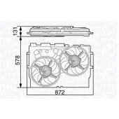Вентилятор охлаждения двигателя MAGNETI MARELLI MTC583AX / 069422583010