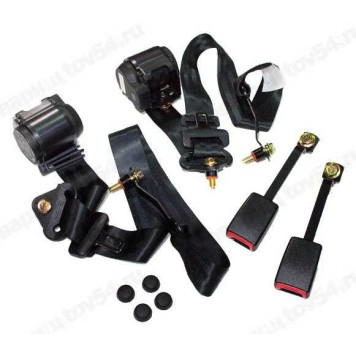 Ремень безопасности ВАЗ 2109, 2114 передний инерционный (2шт) с замком <b>Македония 2114-8217008-30</b>