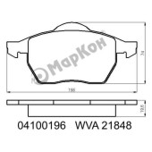 Колодки тормозные дисковые к-т Audi Skoda Ford Seat Volkswagen <b>МАРКОН 04100196</b>