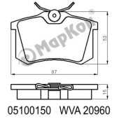 Колодки тормозные дисковые к-т Audi Ford Seat Peugeot Volkswagen <b>МАРКОН 05100150</b>