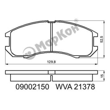Колодки тормозные дисковые к-т с мех. индикатором износа Mazda Ford <b>МАРКОН 09002150</b>