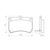 Колодки тормозные дисковые к-т Mazda <b>МАРКОН 09100150</b>