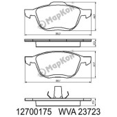 Колодки тормозные дисковые к-т Ford Focus II подходит для VOLVO <b>МАРКОН 12700175</b>