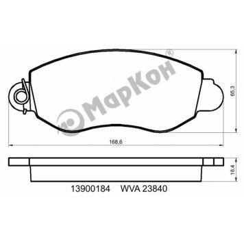 Колодки тормозные дисковые к-т Ford Transit 00- <b>МАРКОН 13900184</b>