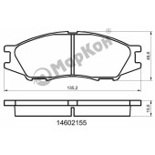 Колодки тормозные дисковые к-т с мех. индикатором износа Nissan Almera Classic <b>МАРКОН 14602155</b>