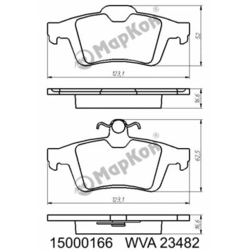 Колодки тормозные дисковые к-т Ford Focus II Mazda подходит для VOLVO задние <b>МАРКОН 15000166</b>
