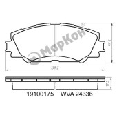 Колодки тормозные дисковые к-т Toyota Auris Corolla <b>МАРКОН 19100175</b>
