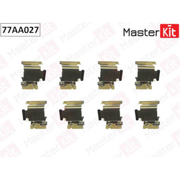 Комплект установочный дисковых колодок FORD MONDEO 00-, TOYOTA AVENSIS 03-, VW GOLF IV, JETTA 05- <b>MASTERKIT 77AA027</b>