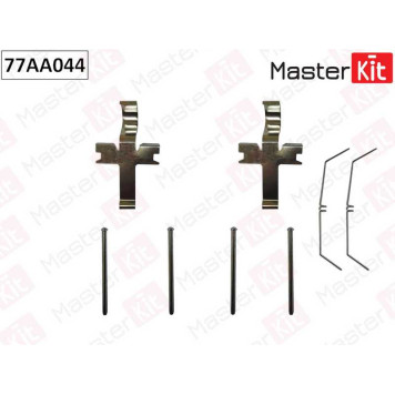 Комплект установочный дисковых колодок TOYOTA LAND CRUISER 01-90->, HILUX 12-07-> <b>MASTERKIT 77AA044</b>