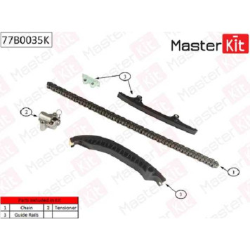 Комплект цепи грм FORD Transit 2,4 Duratorq TC 10- без звездочек <b>MASTERKIT 77B0035K</b>
