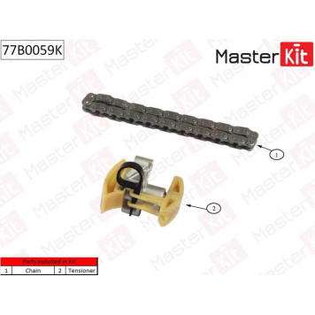 Комплект цепи грм CITRO?N 1.6HDi 16V 04> без звездочек <b>MASTERKIT 77B0059K</b>-1