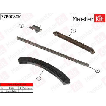 Комплект цепи грм BMW 3(E46)318i M43 94-01 (без звездочек) <b>MASTERKIT 77B0080K</b>-1