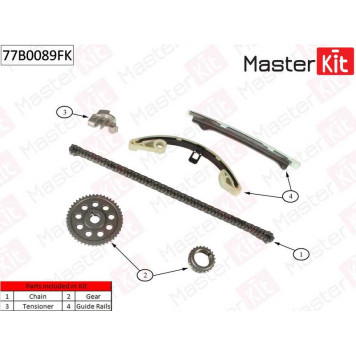 Комплект цепи грм HONDA JAZZ 1.3 L 13 <b>MASTERKIT 77B0089FK</b>-1