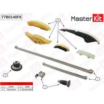 Комплект цепи грм VAG CJXC <b>MASTERKIT 77B0140FK</b>