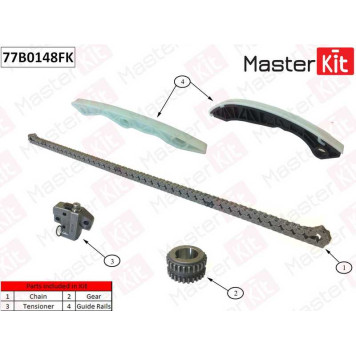 Комплект цепи грм MITSUBISHI  4B11,4B12,4A92 <b>MASTERKIT 77B0148FK</b>