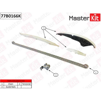 Комплект цепи грм (без звездочек) VAG CAWA,CAWB <b>MASTERKIT 77B0166K</b>